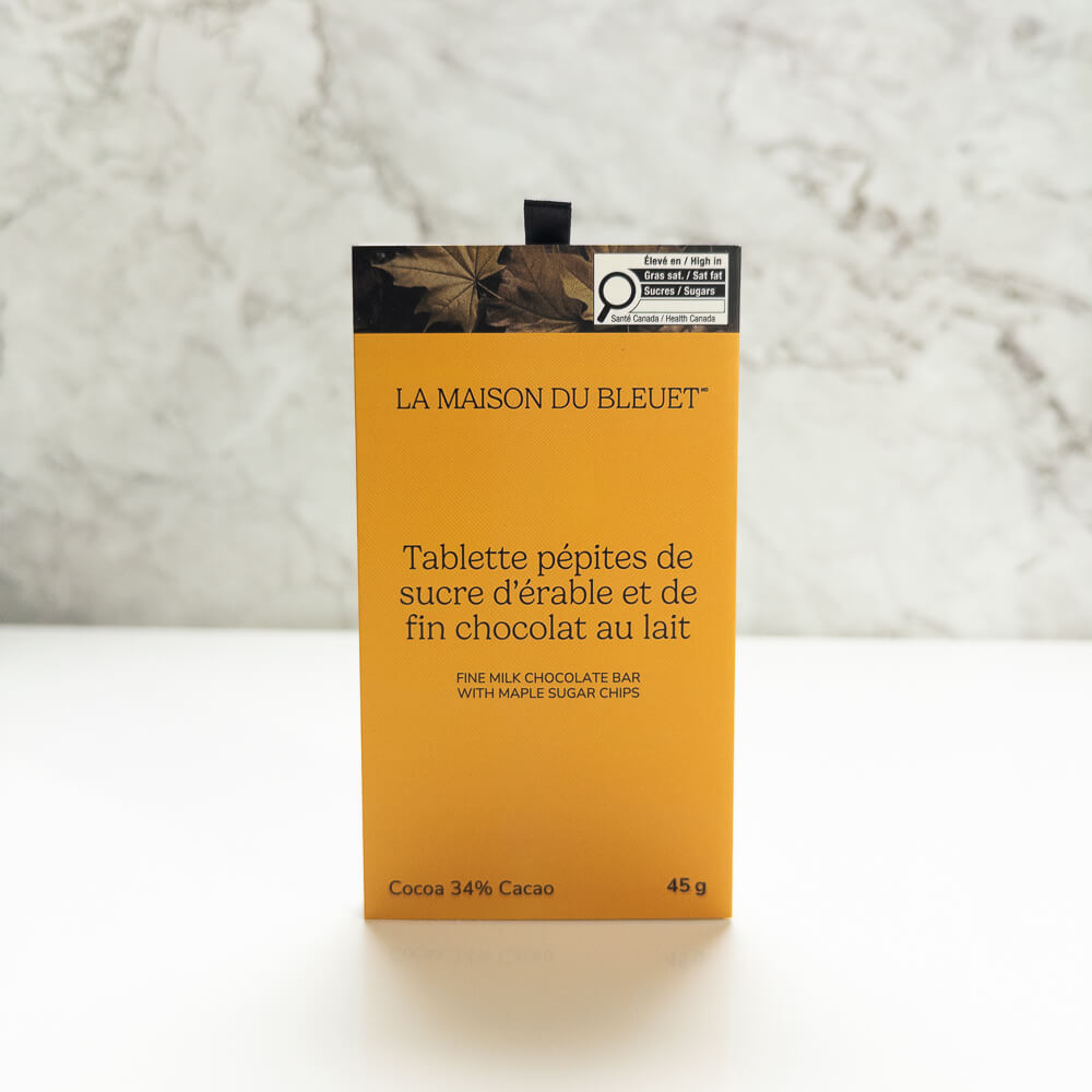Tablette de chocolat à l’érable