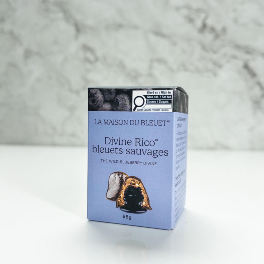Boîte de chocolat Divine Rico® aux bleuets sauvages