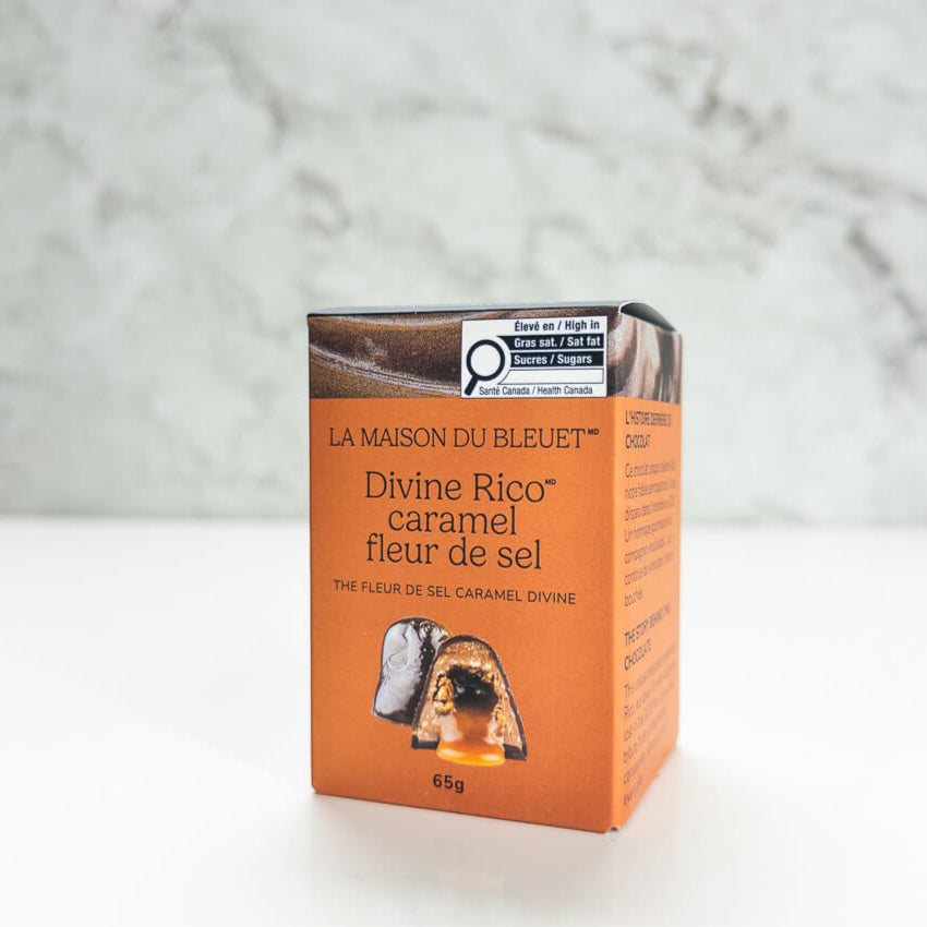 Boîte de chocolat Divine Rico® au caramel fleur de sel