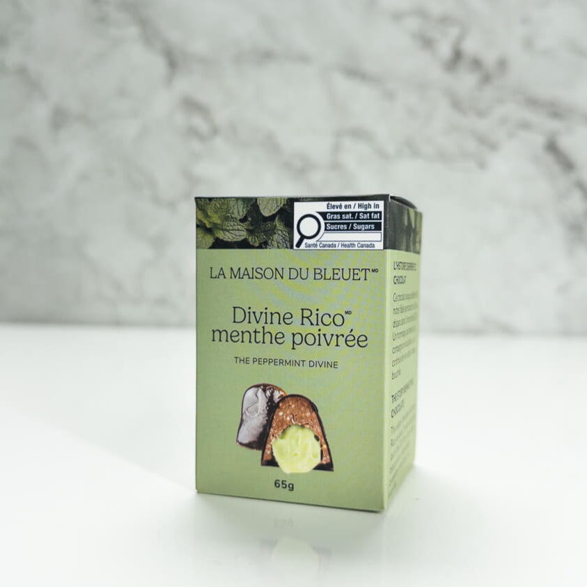 Boîte de chocolat Divine Rico® à la menthe poivrée
