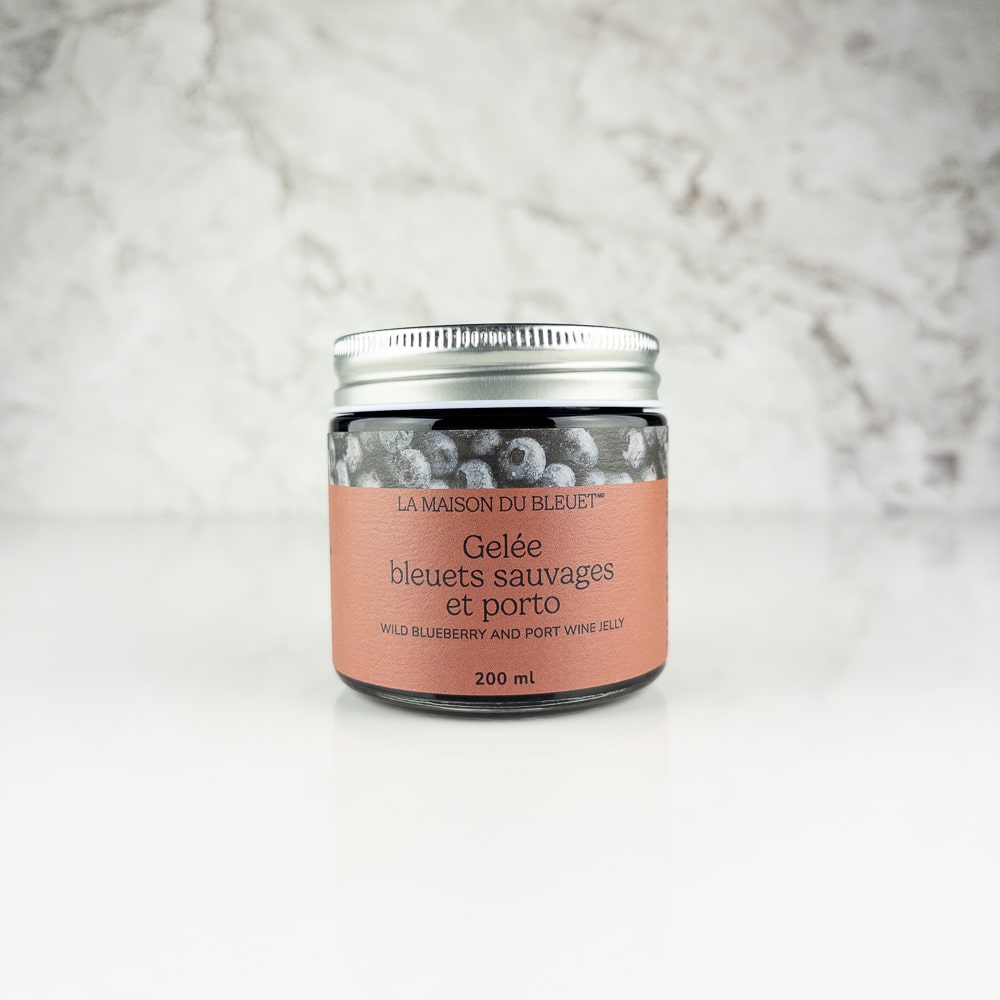 Gelée de bleuets sauvages et de porto Tawny 200 ml - La Maison du Bleuet