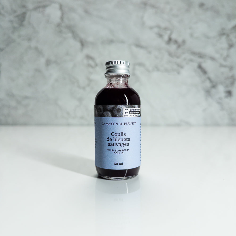 Coulis de bleuets sauvages 60 ml - La Maison du Bleuet