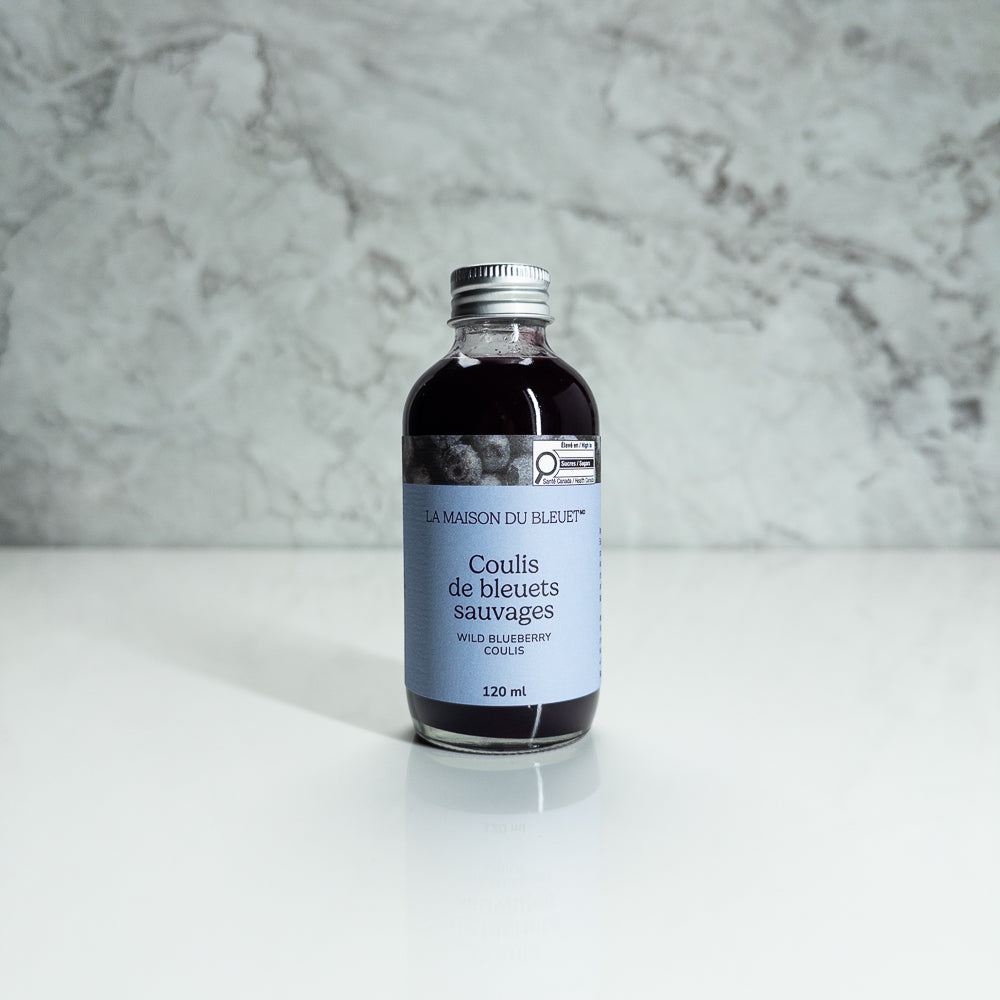 Coulis de bleuets sauvages 120 ml - La Maison du Bleuet
