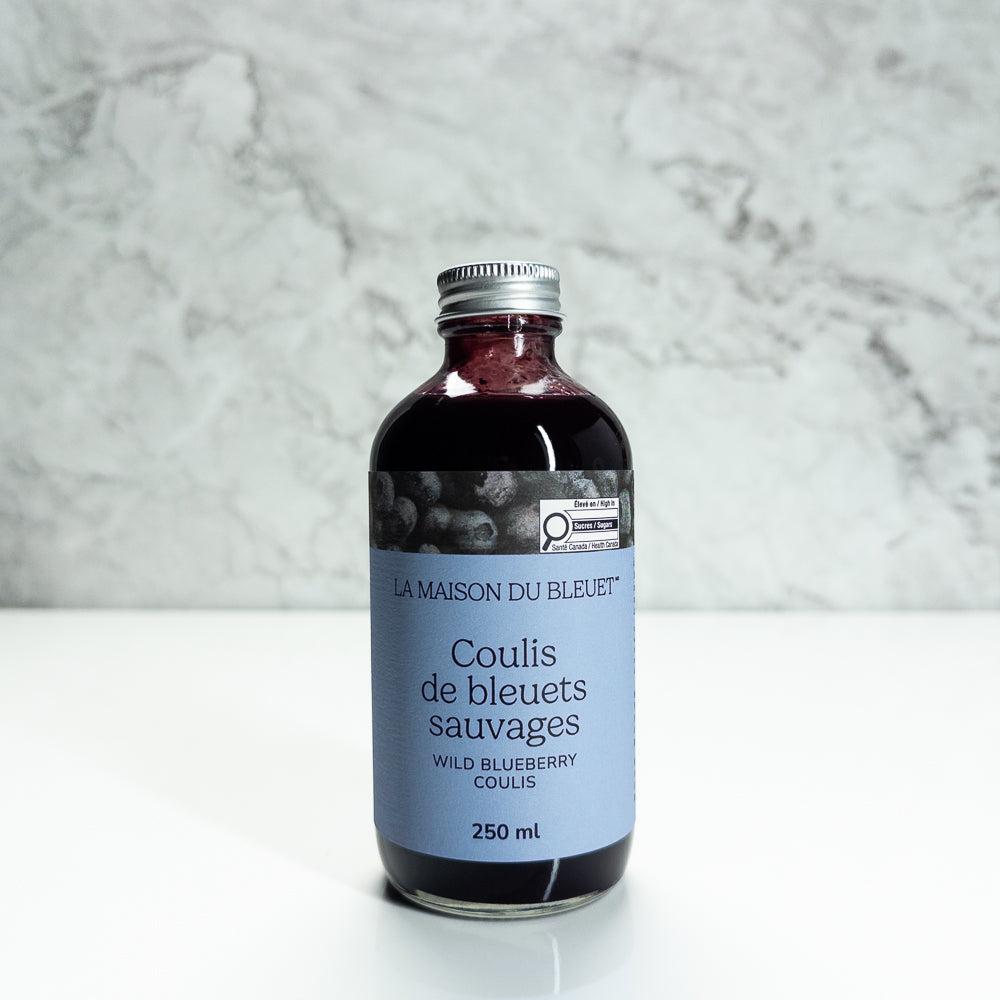 Coulis de bleuets sauvages 250 ml - La Maison du Bleuet