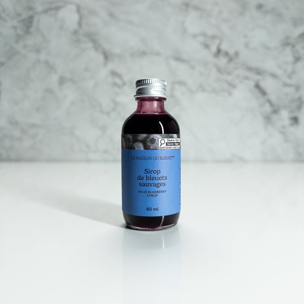 Sirop de bleuets sauvages du Lac-Saint-Jean en bouteille de 60 ml