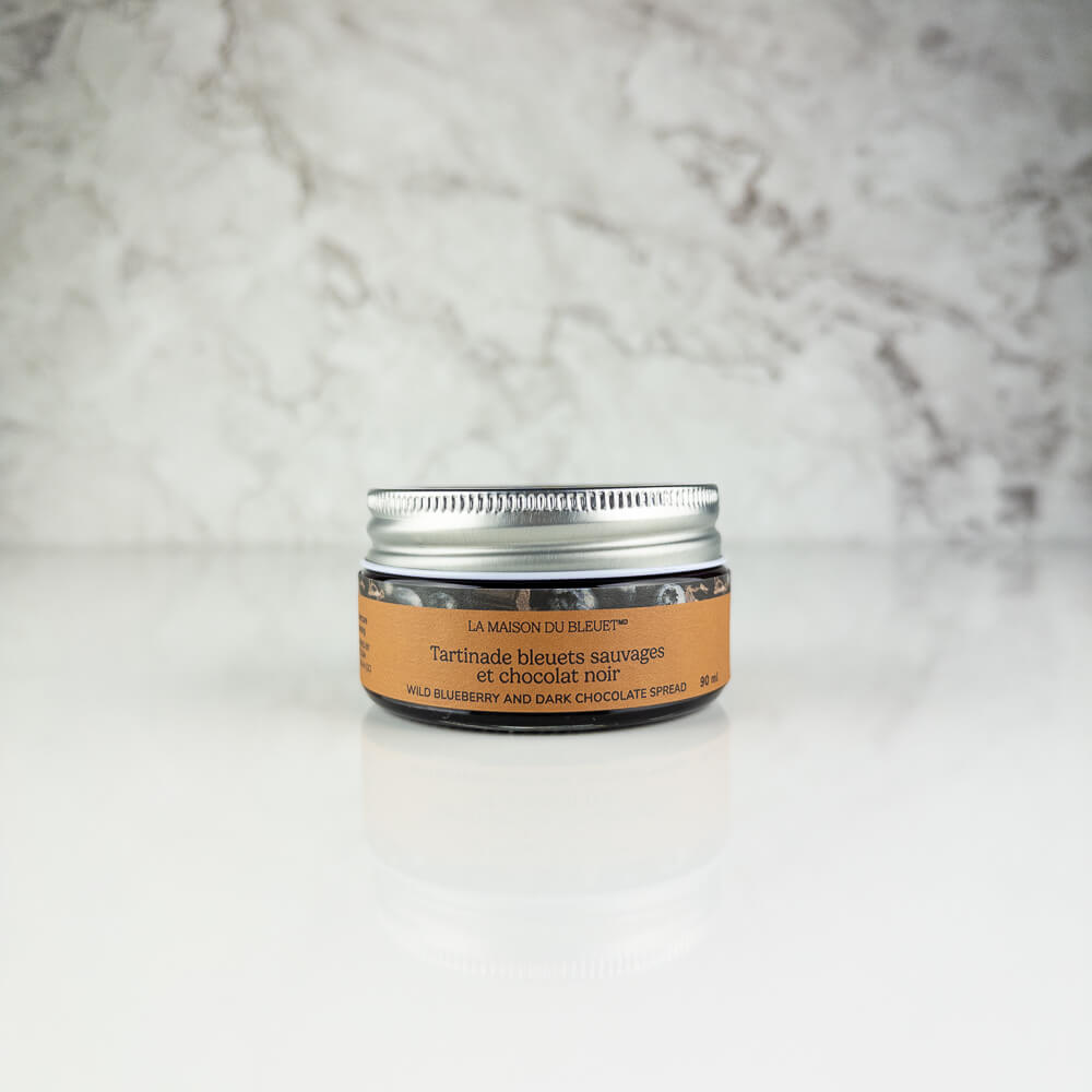 Tartinade de bleuets sauvages et de chocolat noir 90 ml - La Maison du Bleuet