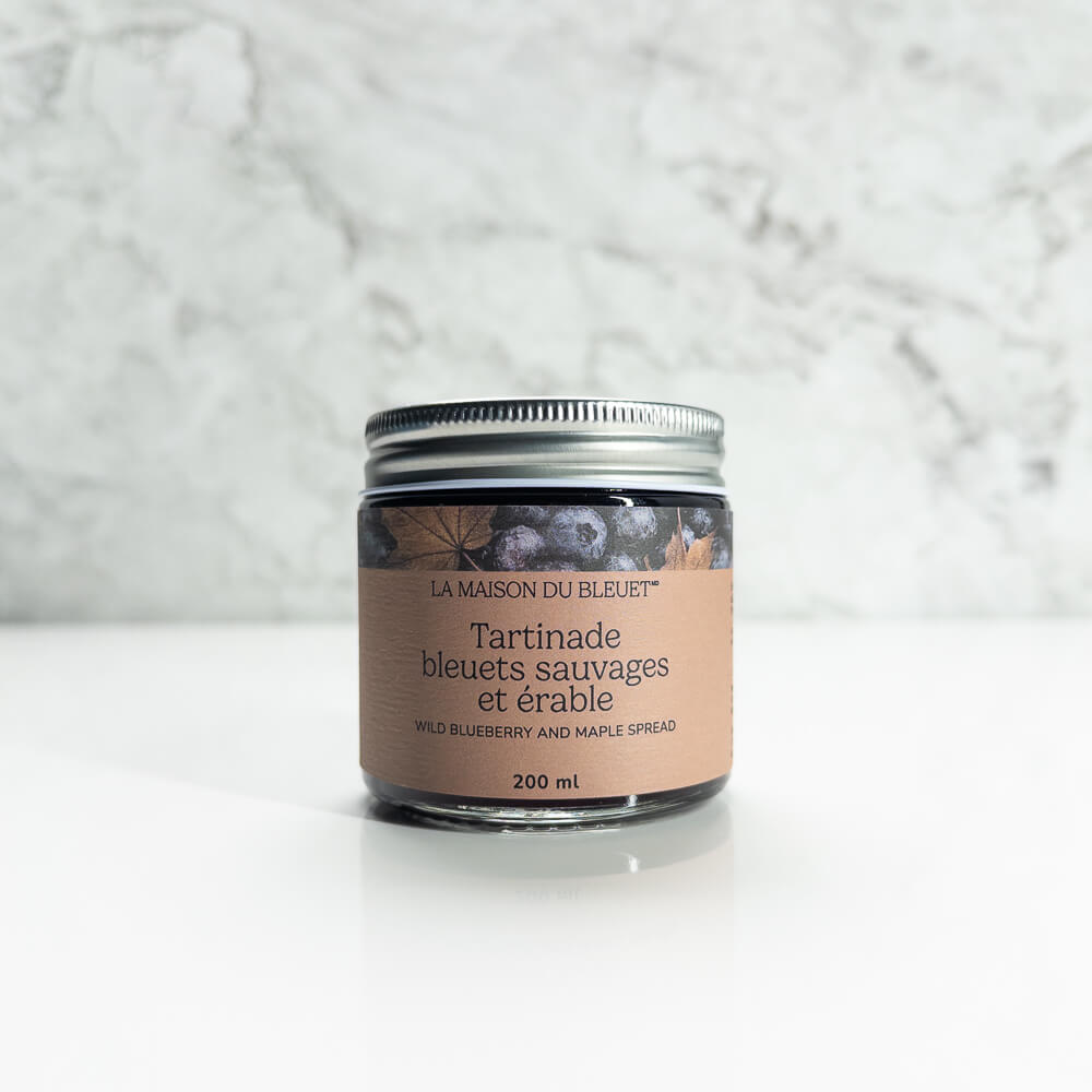 Pot de Tartinade de bleuets sauvages à l'érable 200 ml