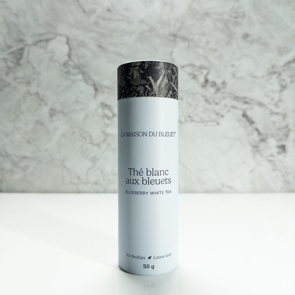 Boîte de thé blanc aux bleuets 50 g