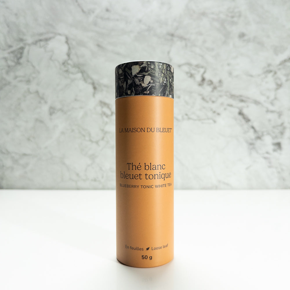 Boîte de thé blanc bleuets tonique 50 g