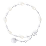 Bracelet argenté à petits éléments espacés