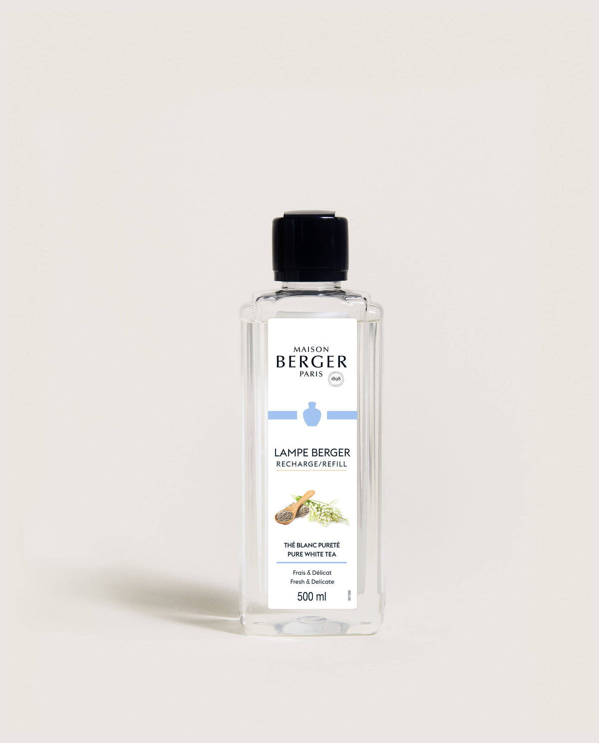 Recharge pour lampe Berger – Thé blanc pureté – 500 ml – Maison Berger