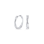 Boucles d’oreilles argentées à double anneau