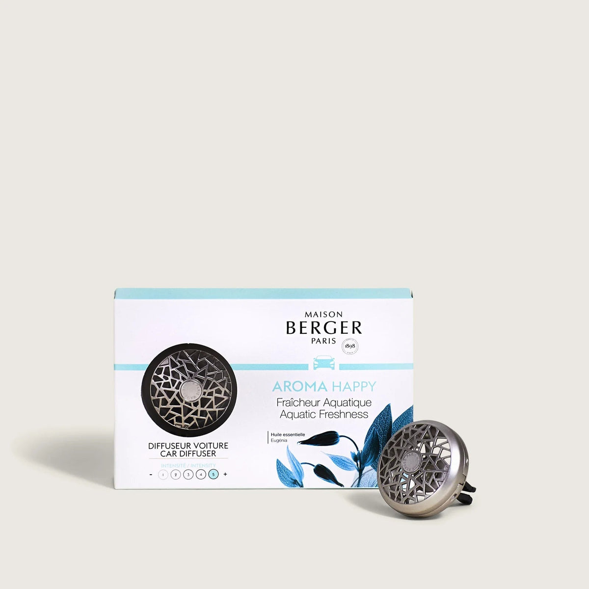Diffuseur de voiture – Aroma Happy – Fraîcheur aquatique – Maison Berger