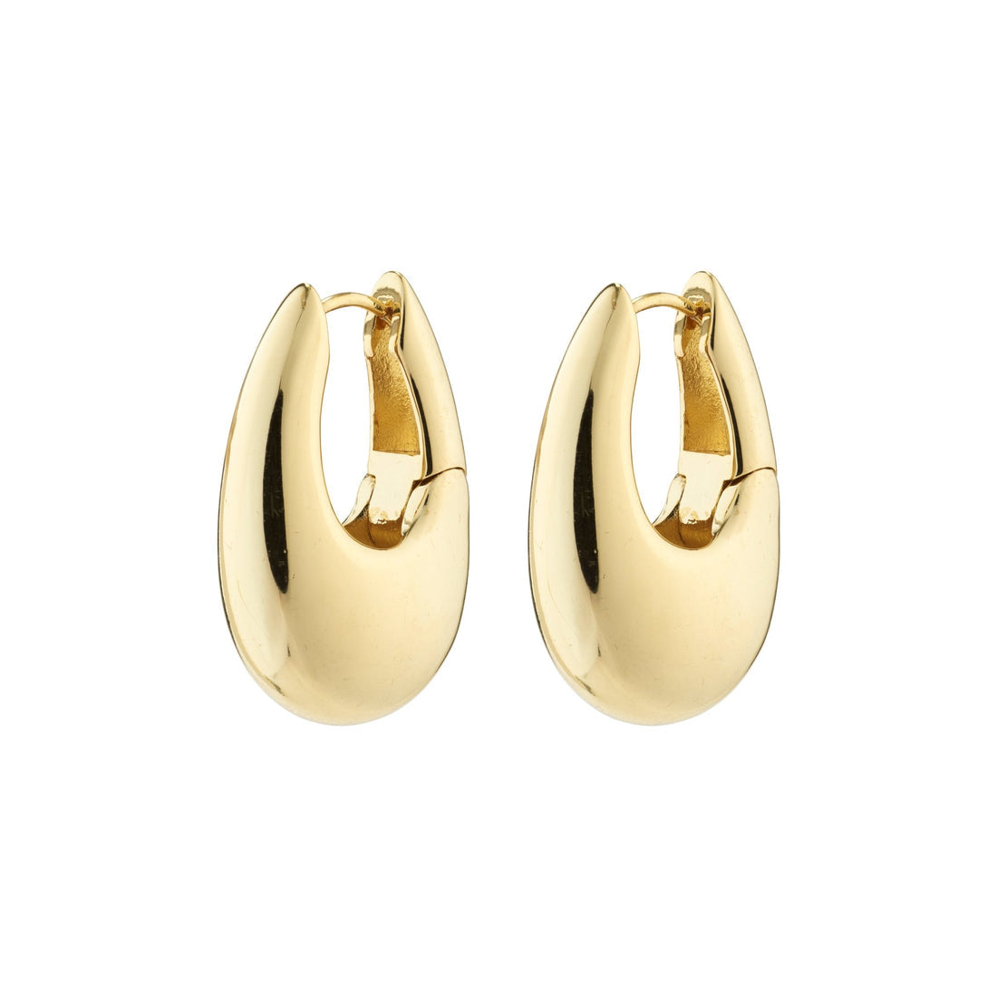 Boucles d’oreilles dorées épaisses en forme de goutte