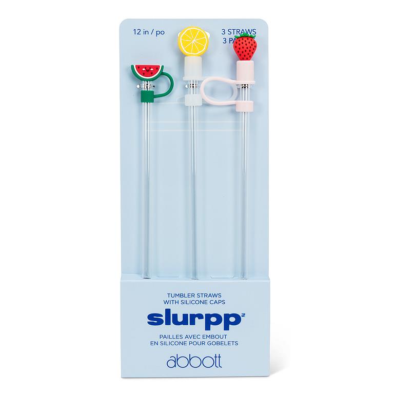 3 pailles jumbo avec embouts fruits – vue 2