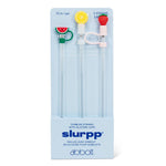 3 pailles jumbo avec embouts fruits – vue 2