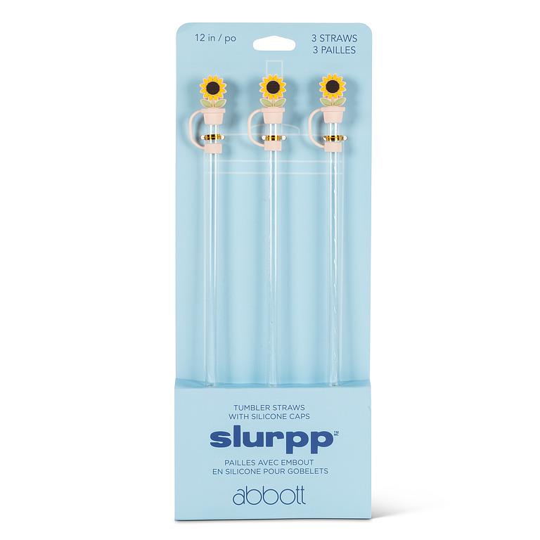 3 pailles jumbo avec embouts tournesol – vue 2