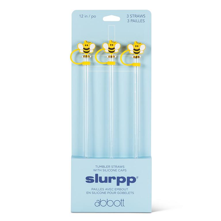 3 pailles jumbo avec embouts abeille – vue 2