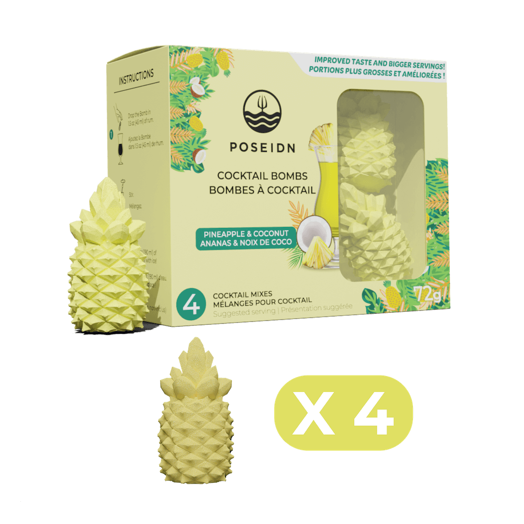 Bombes à cocktail Rhum Ananas & Noix de coco Poseidn