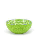Bol à céréales Bohème vert en grès, 15 cm