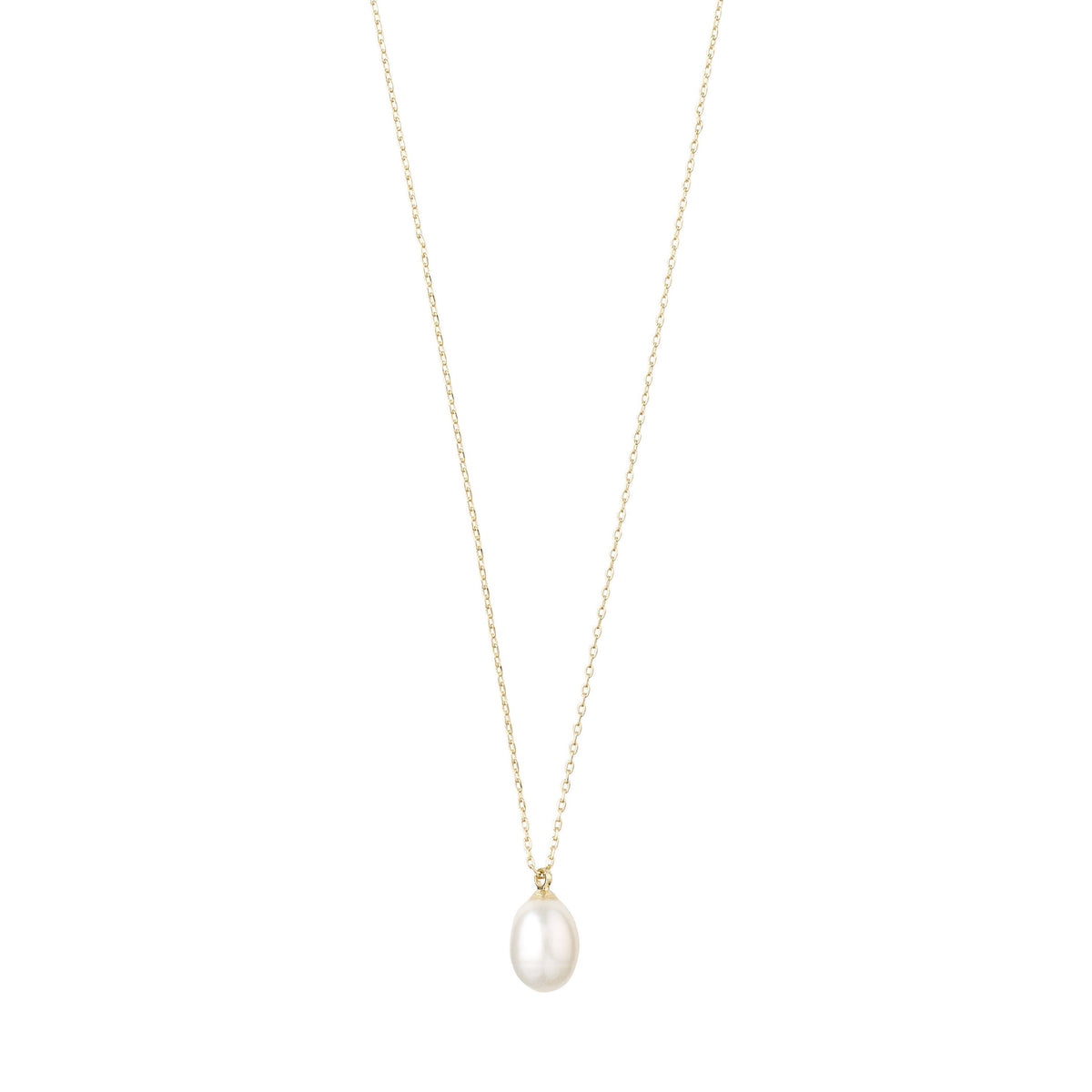 Collier fin doré avec petit pendentif ovale
