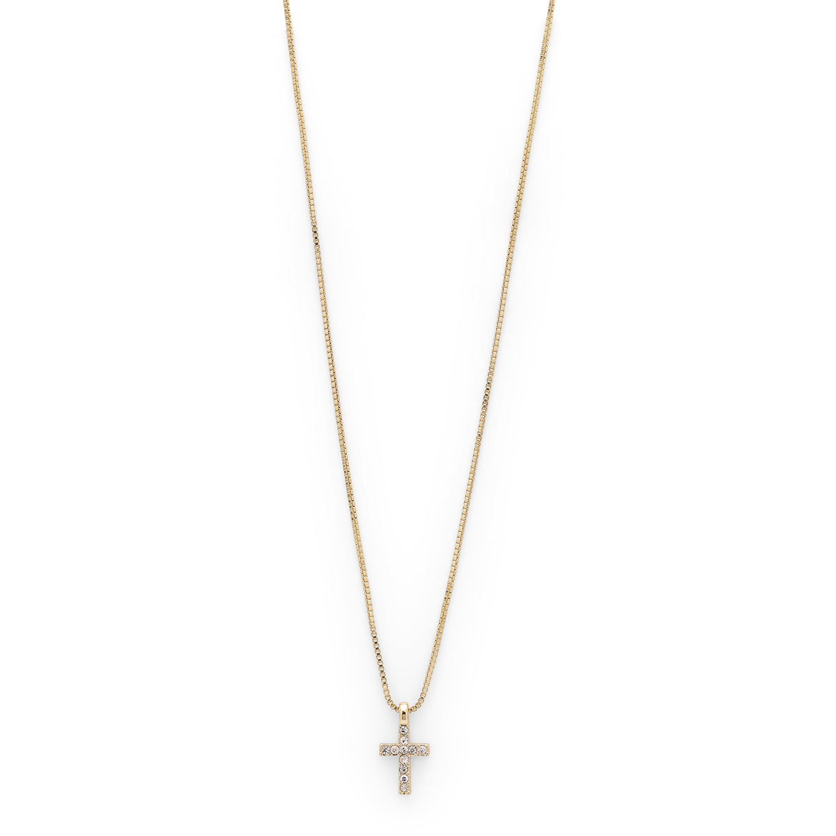 Collier doré avec pendentif en croix