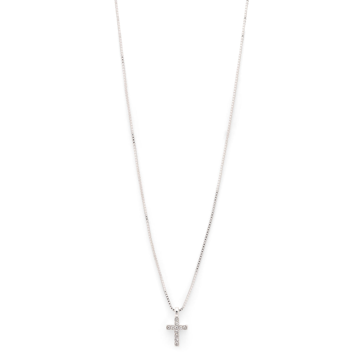Collier argenté avec pendentif en croix