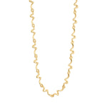 Collier doré à chaîne ondulée