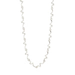 Collier argenté à chaîne ondulée