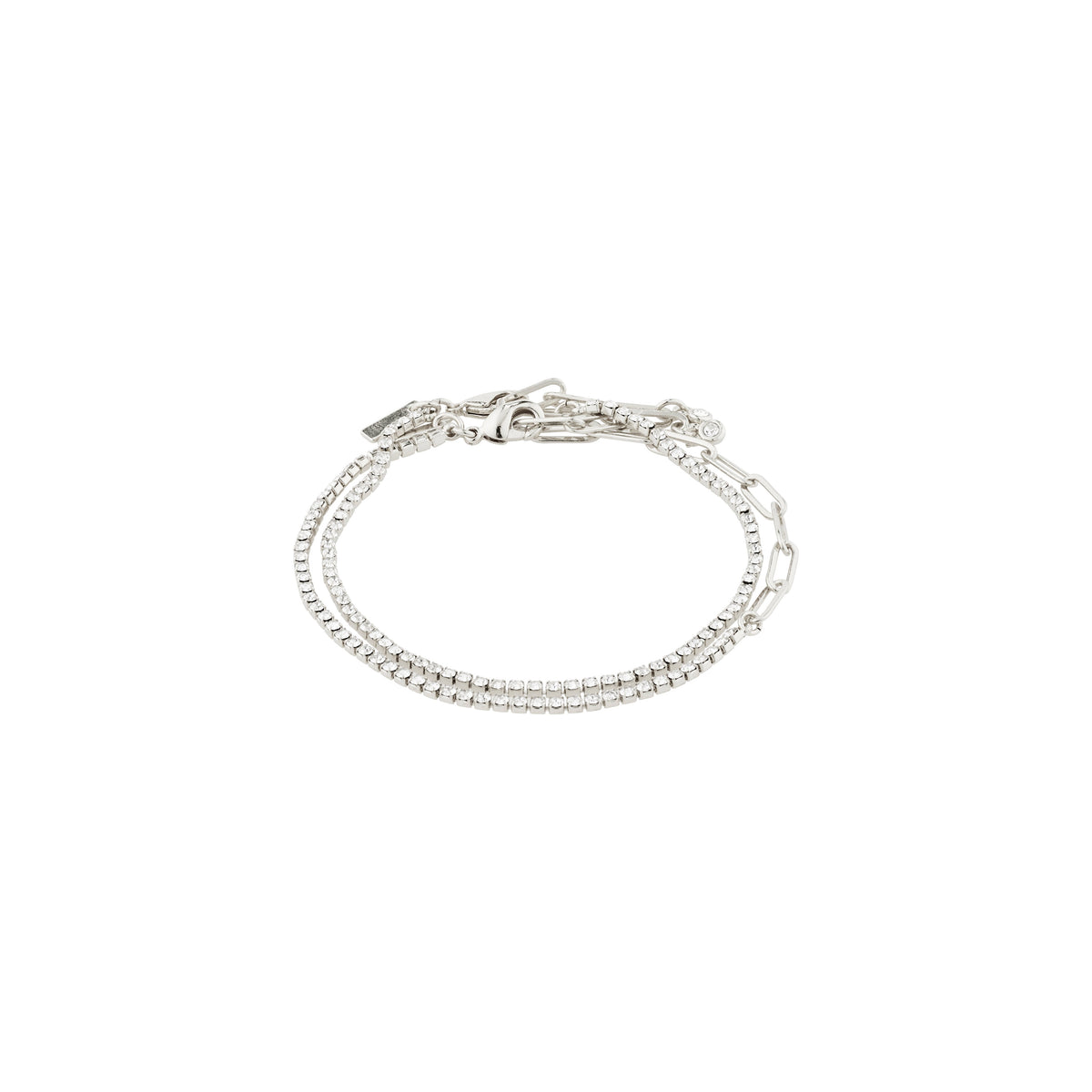 Bague fine argentée à détail noué