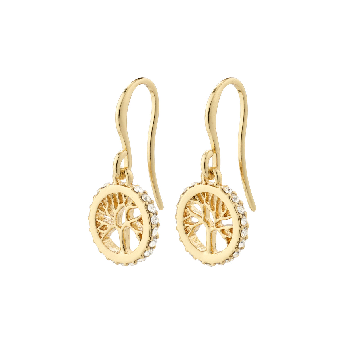 Boucles d’oreilles dorées à médaillons arbre de vie