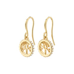 Boucles d’oreilles dorées à médaillons arbre de vie