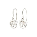 Boucles d’oreilles argentées à médaillons arbre de vie