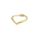 Bague dorée en forme de chevron