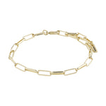 Bracelet doré à mailles rectangulaires