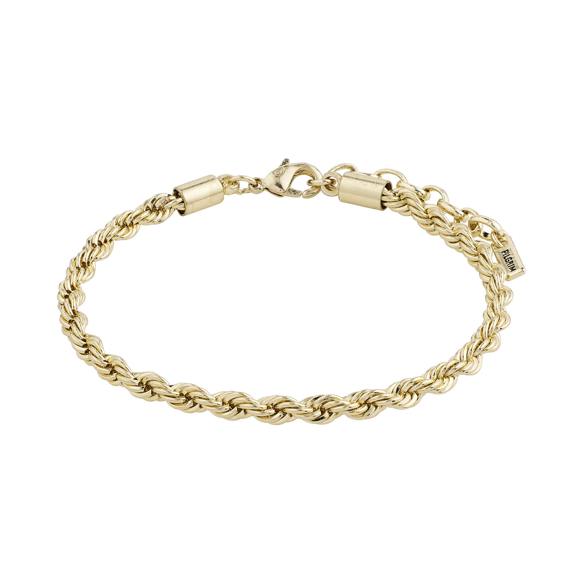 Bracelet doré à mailles torsadées