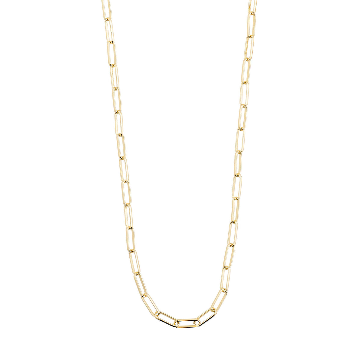 Collier doré à mailles rectangulaires