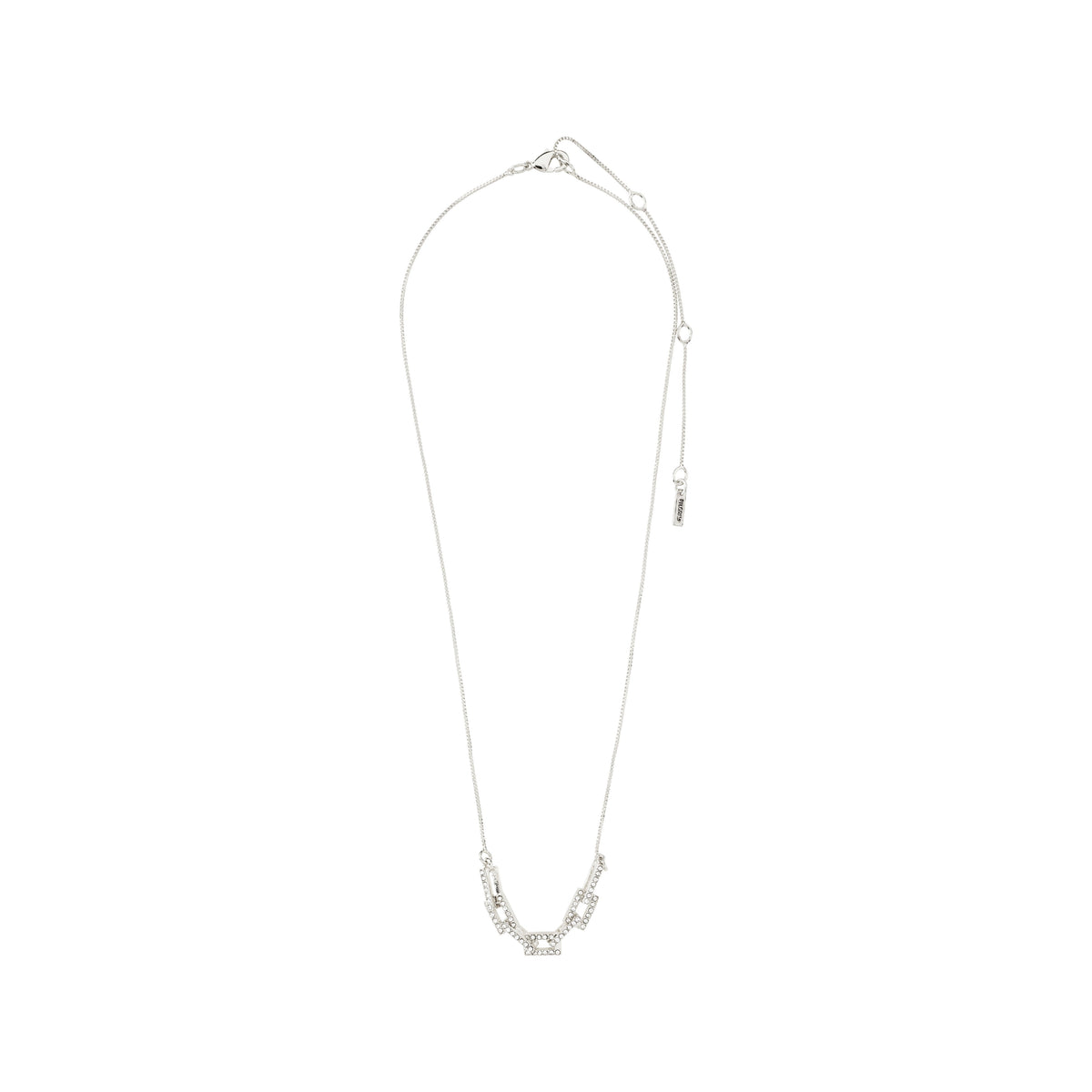 Collier argenté à petits anneaux décoratifs