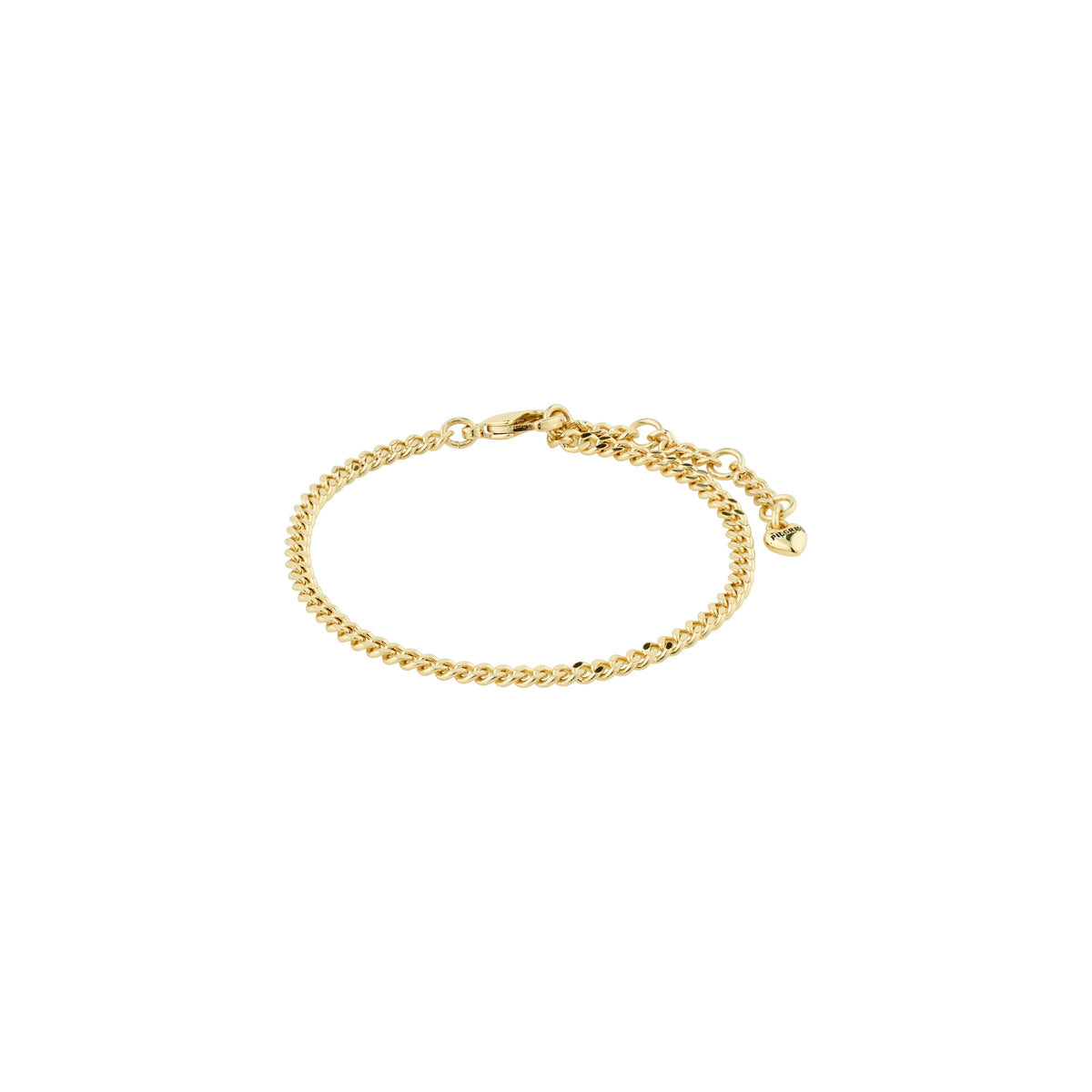 Bracelet fin doré avec fermoir et chaînette