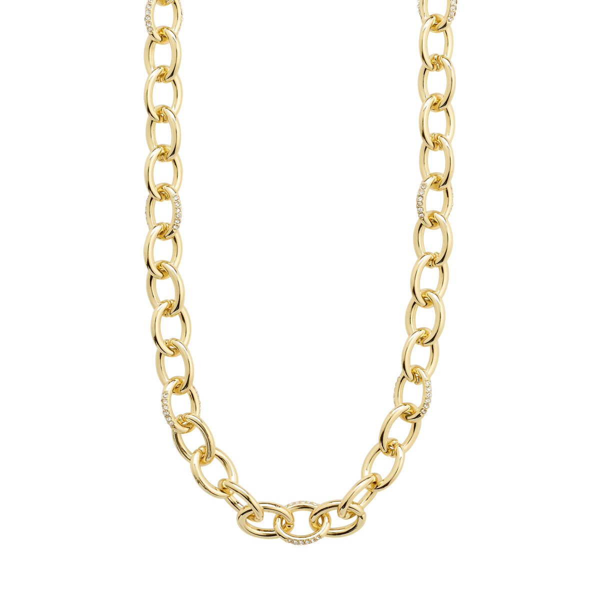 Collier doré à larges mailles ovales