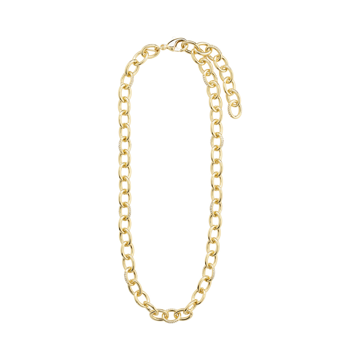 Collier doré à grosses mailles ovales