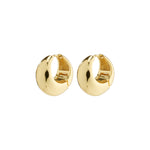 Boucles d’oreilles dorées arrondies et bombées