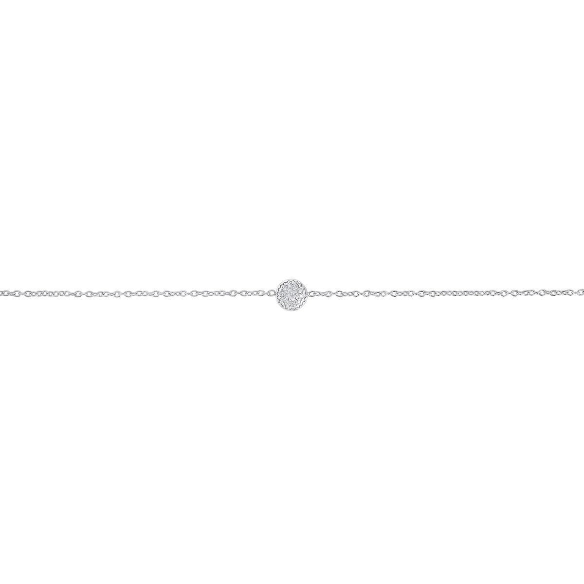 Bracelet fin argenté à petit ornement central