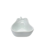 Petit bol blanc en forme de poire