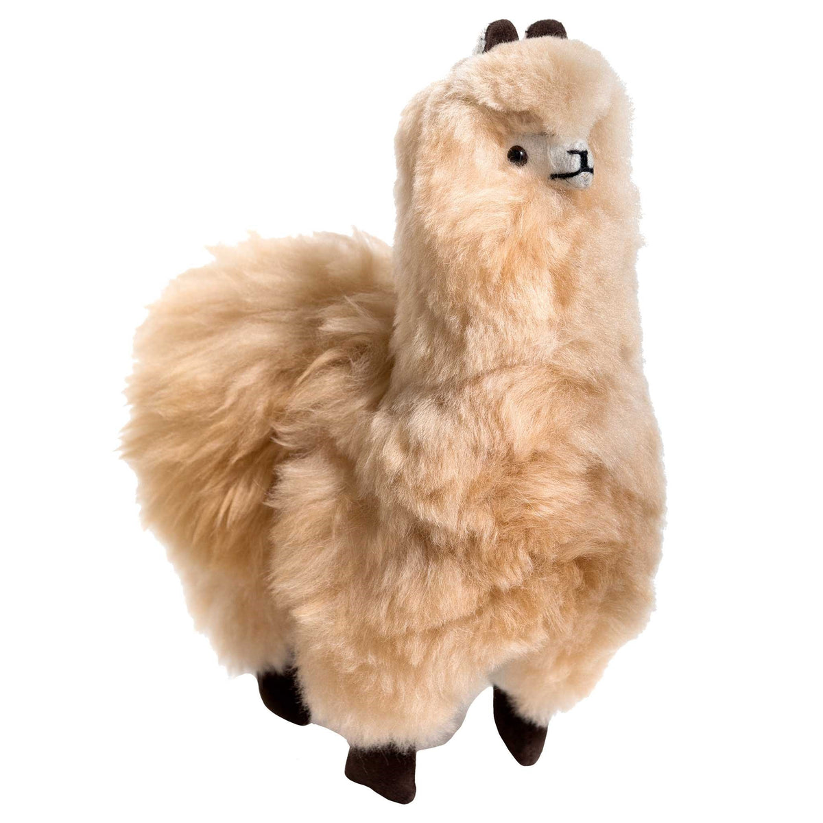 Peluche alpaga debout de couleur beige – Pokoloko
