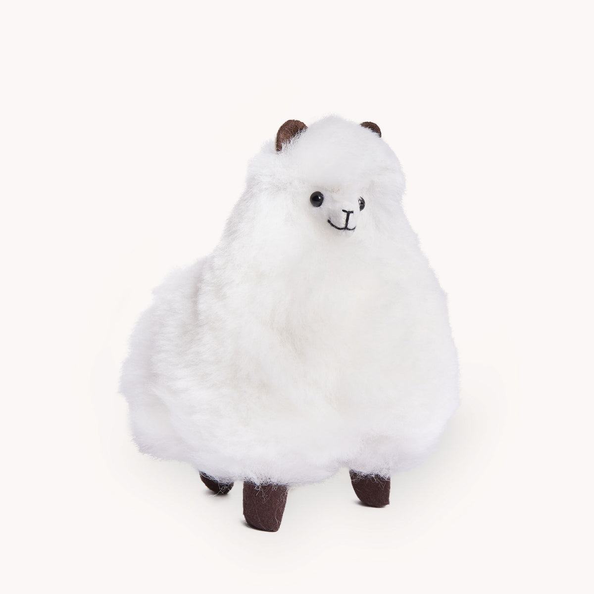 Peluche alpaga debout – Blanc, 5,5 po – Pokoloko