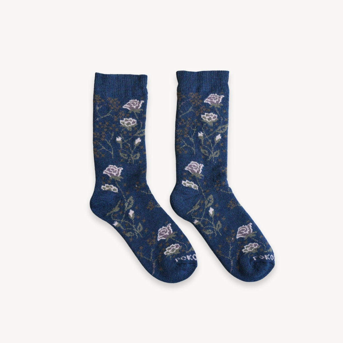 Chaussettes épaisses en mélange d’alpaga – Blue Rose, S/M – Pokoloko