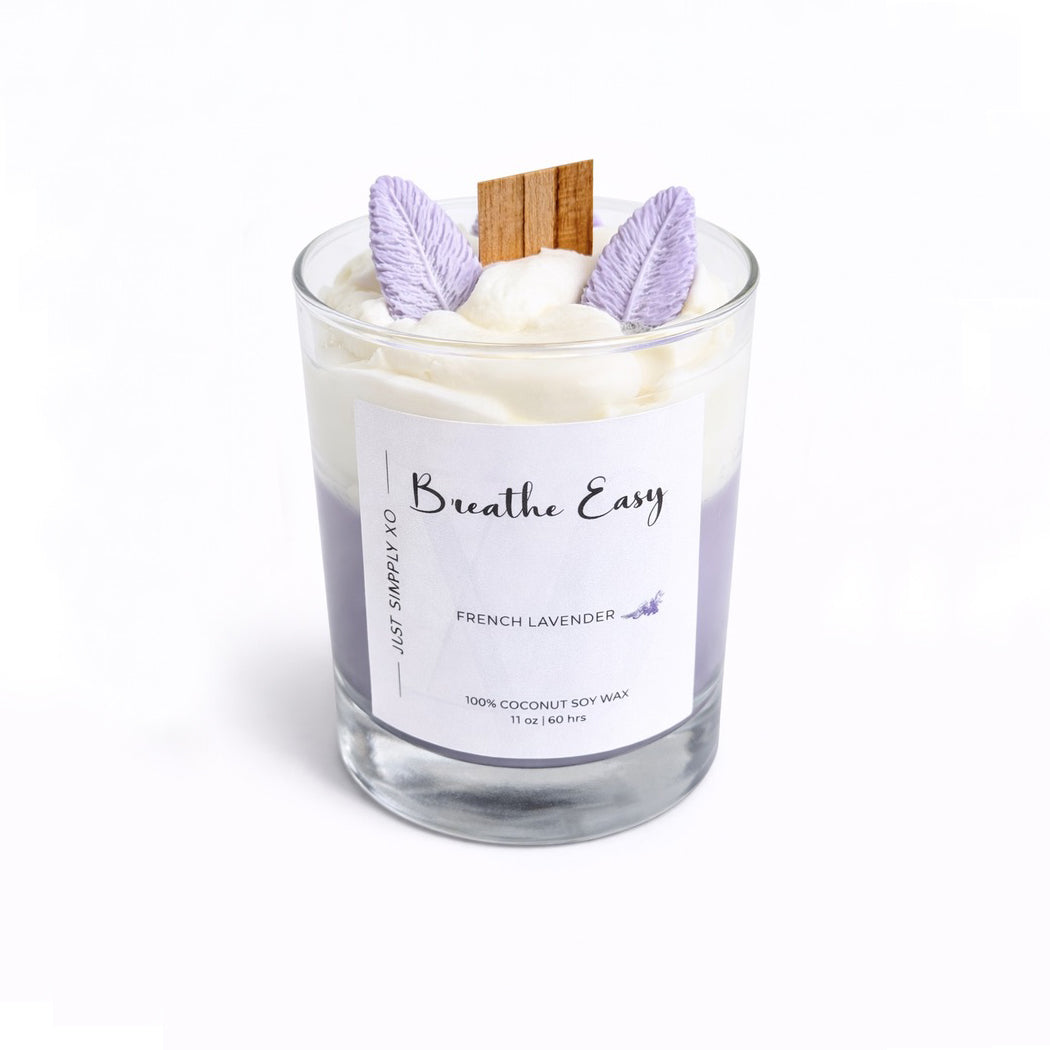 Bougie Respiration Facile à la Lavande en Coco-Soja | JSX-CND-009