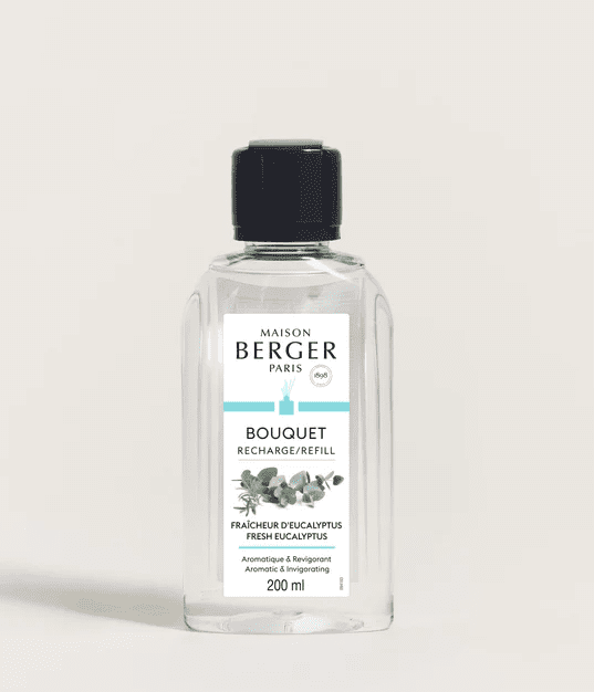 Recharge pour bouquet parfumé – Fraîcheur d’eucalyptus – Maison Berger