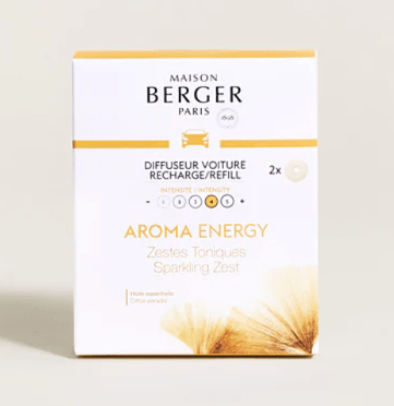 Recharges pour diffuseur de voiture – Aroma Energy – Zestes toniques – Maison Berger